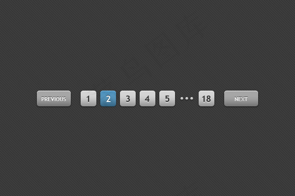 网页分页按钮元素PSD下载