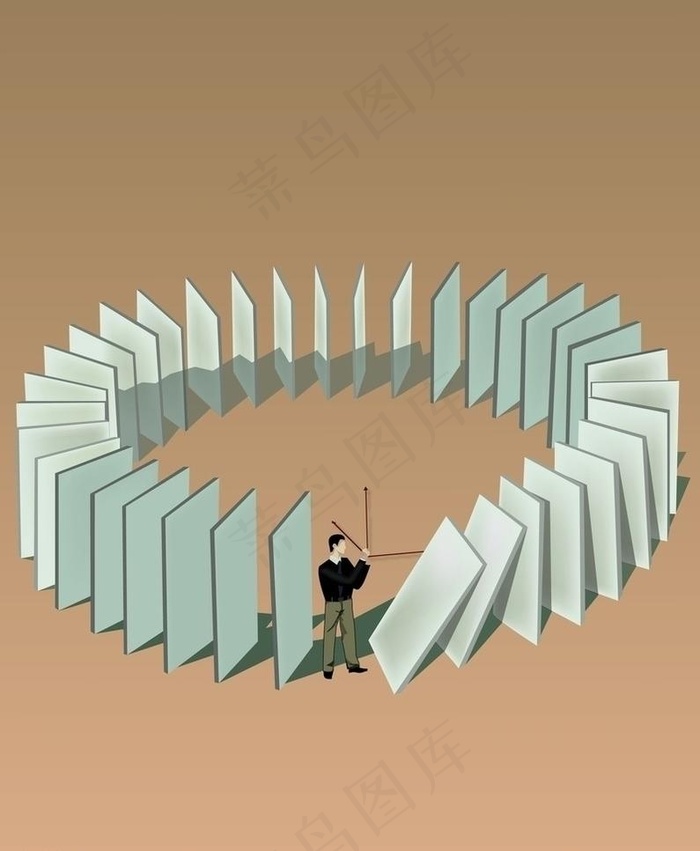 商业插画 多米诺图片