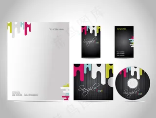 颜色设计VI模板矢量素材