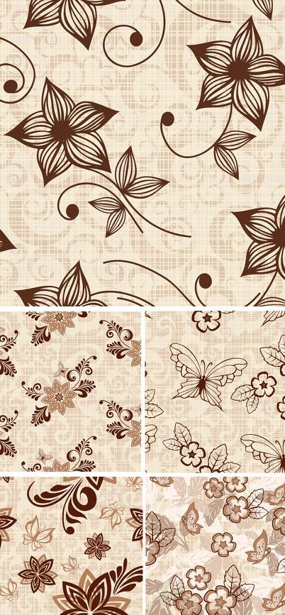 古典欧式花纹背景矢量素材