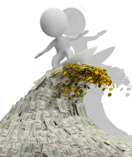 3D小人人物商务合作活动png透明...