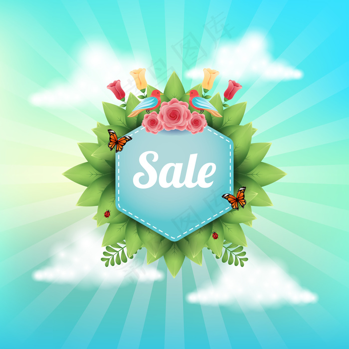 绿色背景矢量图