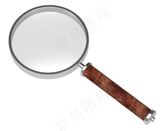 放大镜 孤立在白色