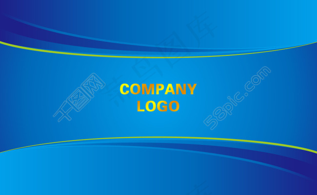 蓝色渐变名片设计名片模板免费下载