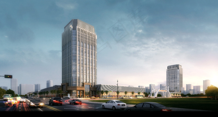 商务中心效果图图片