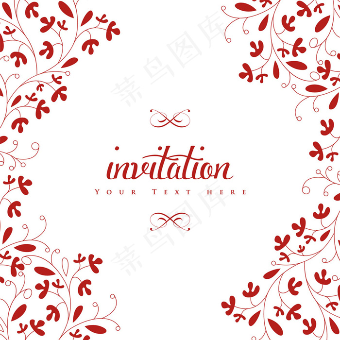 红色藤蔓背景素材矢量素材