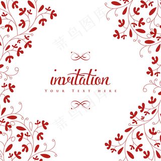 红色藤蔓背景素材矢量素材