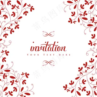 红色藤蔓背景素材矢量素材