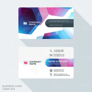 时尚动感线条名片设计矢量素材