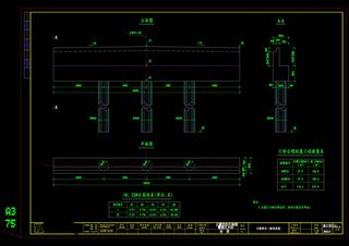 引桥桥台构造图cad图纸
