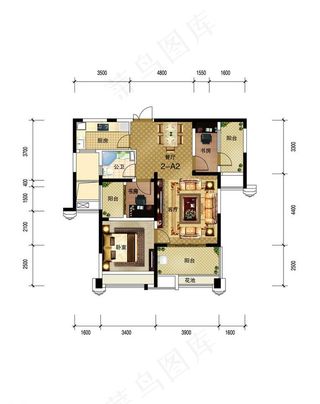 地产户型图渲染图片