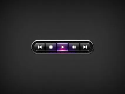 精致播放器psd分层素材