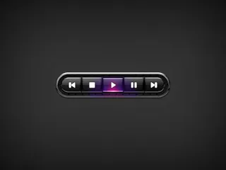 精致播放器psd分层素材