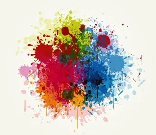 垃圾丰富多彩的飞溅的矢量插图