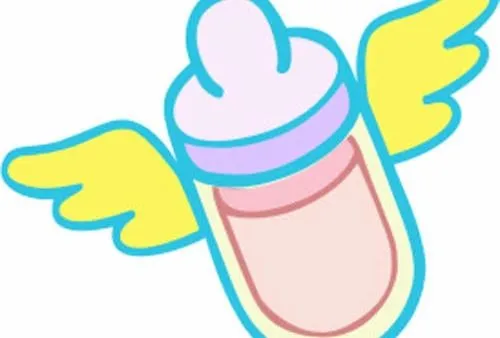 矢量 飞翔的奶瓶图片cdr矢量模版下载