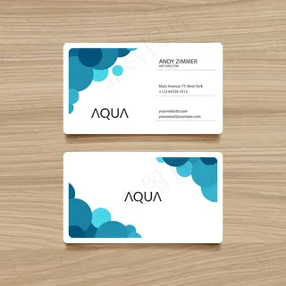 蓝色创意名片