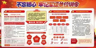 牢记军级单位训令展板
