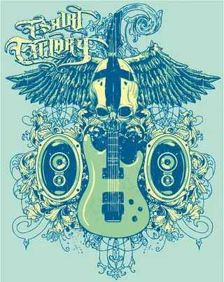 创意骷髅吉他AI下载免费下载