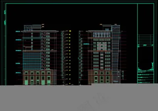城市建筑立面cad图