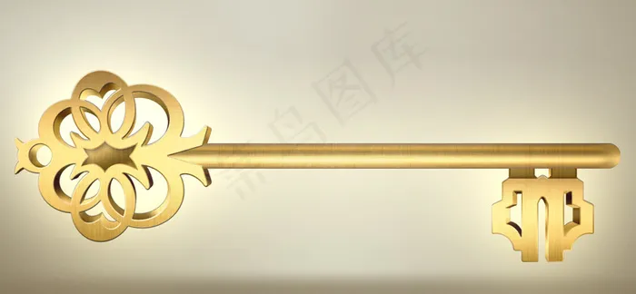 金色钥匙psd模版下载