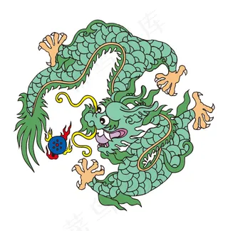 精美中华龙纹矢量素材