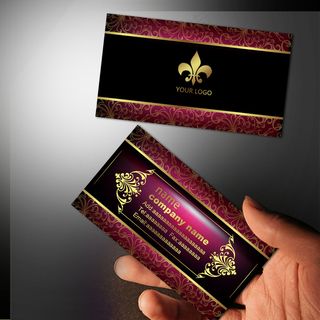 高贵奢华 个人通用名片PSD模版下...