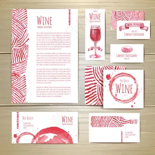 红色创意卡片设计矢量素材