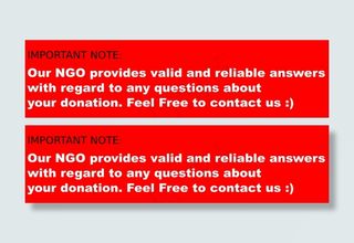 通知标签的捐赠