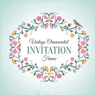 手绘复古花卉图片