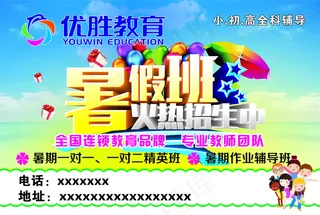 优胜教育暑期招生正面