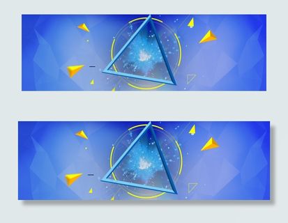 淘宝天猫扁平式banner背景