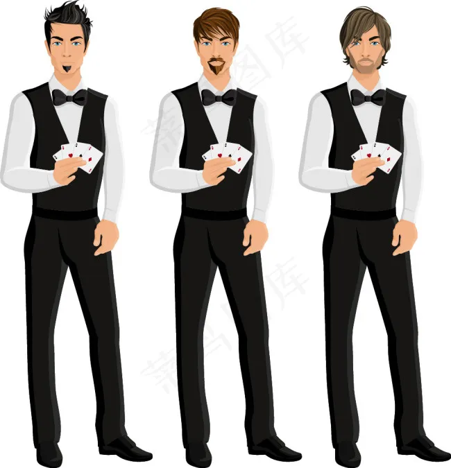 职业魔术师人物eps,ai矢量模版下载