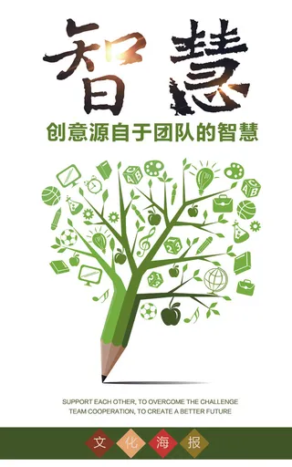 创意智慧企业公司励志挂画壁画团队智...