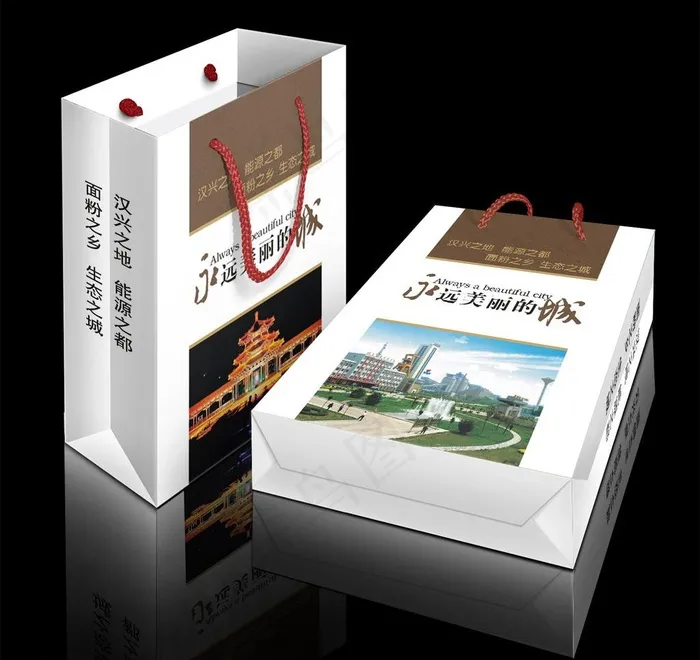 永城手提袋(文件为平面展开图 无效...cdr矢量模版下载