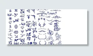 欧式花纹矢量素材图片