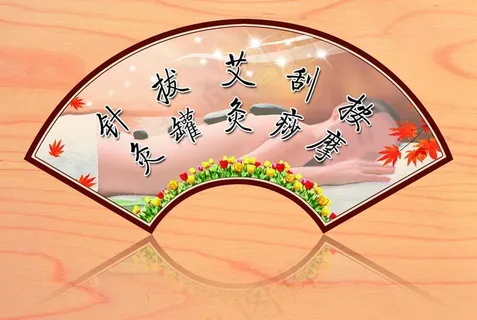中医针灸扇形广告图片