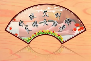 中医针灸扇形广告图片