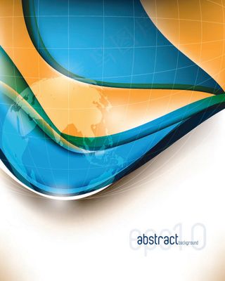 炫彩立体动感科技背景矢量素材