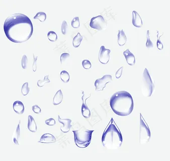 水滴掉落水晶立体感水滑落化妆品贴膜