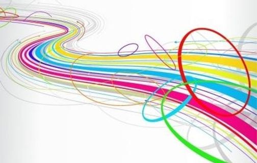 摘要多彩波线的背景