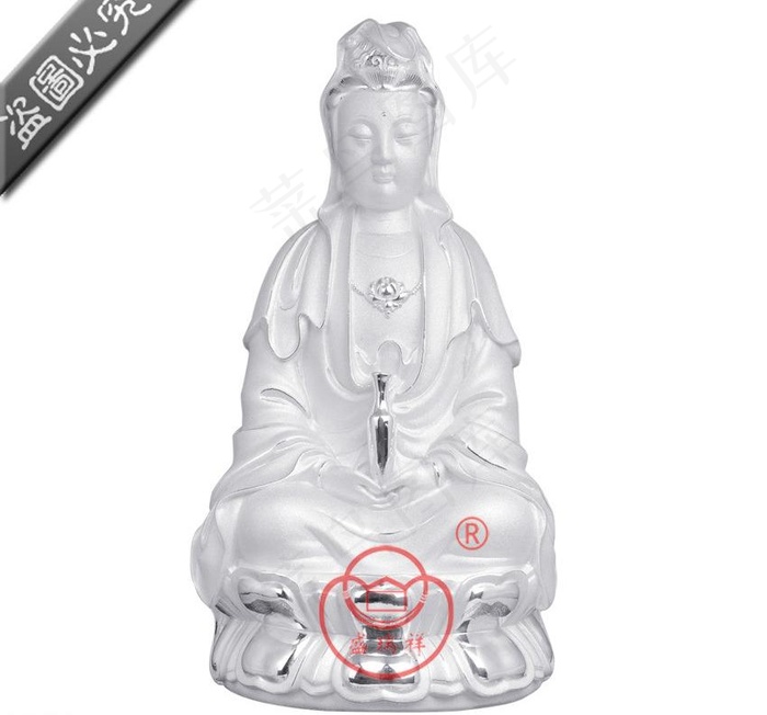 纯银观音图片psd模版下载