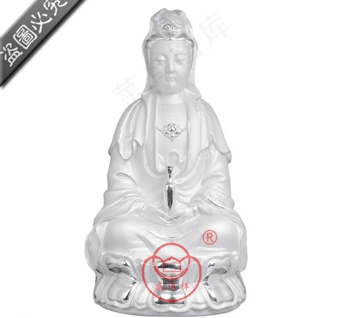 纯银观音图片psd模版下载
