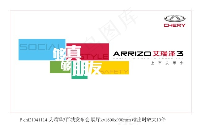 奇瑞艾瑞泽3汽车百城发布会创意展板