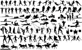 运动人物矢量图