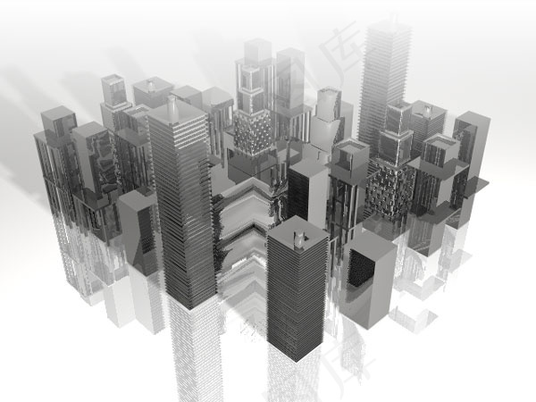 现代建筑模型图