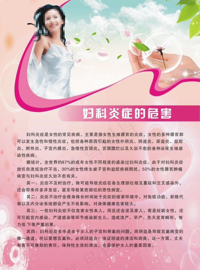 妇科炎症的危害cdr矢量模版下载