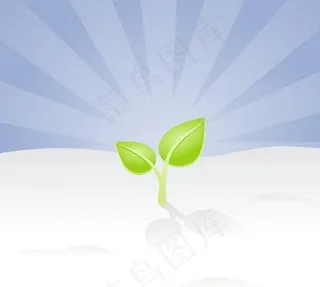 春天的种子发芽矢量素材