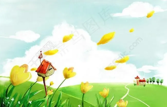 春天花园图片psd模版下载