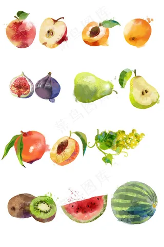 手绘水果免扣元素下载