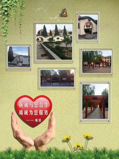 绿色典雅的照片墙设计